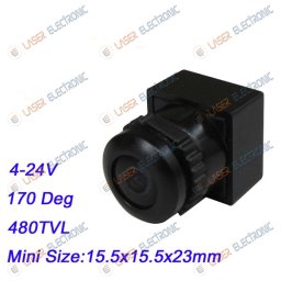 Micro Telecamera Grandangolo Fish Eye 170° 15mm 480TVL con Audio