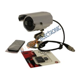 Telecamera WaterProof con DVR integrato SD Card 16GB e 2 x Led Array 20MT