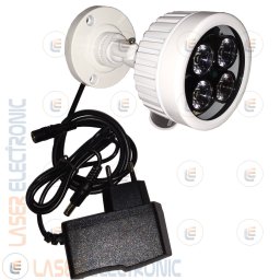 FARETTO ILLUMINATORE INFRAROSSI 50 METRI 4 ARRAY IR LED