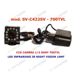 Mini Micro Telecamera Pinhole CCD Sony 700 Linee Visione Notturna