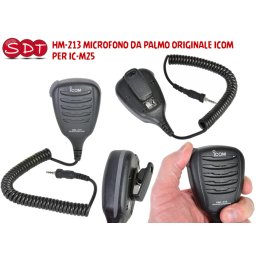 ICOM HM-213 MICROFONO DA PALMO "ORIGINALE" Waterproof PER IC M25, M35 e IC-M93 EURO