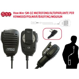 HAM WAY SM-02 MICROFONO/ALTOPARLANTE PER KENWOOD/POLMAR/BAOFENG/WOUXUN