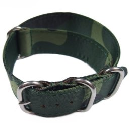 Cinturino in tessuto tipo Nato Mimetico 18 mm idrorepellente