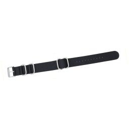 Cinturino in tessuto tipo Nato Nero 24mm