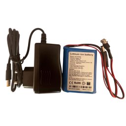 Batteria a Litio 12V 3.0AH da 1500 Cicli di Carica + Charger Li-ion 12V 0.5Ah