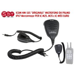ICOM HM-165 ORIGINALE MICROFONO DA PALMO IPX7 Waterproof PER IC M25, M35 e IC-M93 EURO