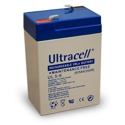 Batteria al Piombo AGM Professionale UL5-6 Ultracell UK 6V DC 5AH 5,0AH
