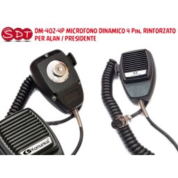 DM-402-4P MICROFONO DINAMICO 4 Pin, RINFORZATO PER ALAN / PRESIDENTE