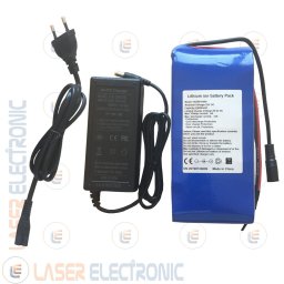Batteria a Litio per Bici Elettrica Scooter 24V DC 10AH max Discarge 12A + Charger 29.4 2.0AH