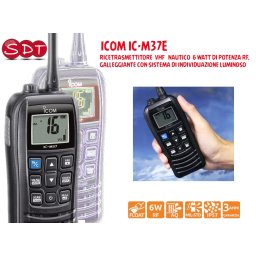 ICOM IC-M37 RICETRASMETTITORE VHF NAUTICO 6 WATT DI POTENZA RF, GALLEGGIANTE CON SISTEMA DI INDIVIDUAZIONE LUMINOSO