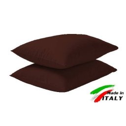 Coppia Federe Guanciale Federe Maxi Puro Cotone Made in Italy MORO