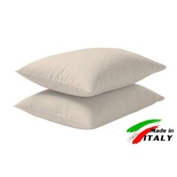 Coppia Federe Guanciale Federe Maxi Puro Cotone Made in Italy PANNA