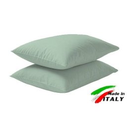 Coppia Federe Guanciale Federe Maxi Puro Cotone Made in Italy VERDE