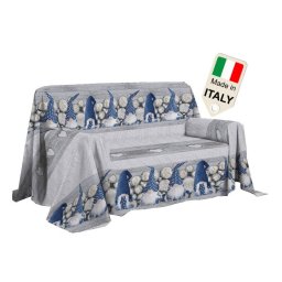 Arredo facile con copridivano telo gnomi paesaggio invernale, fiabe, Natale