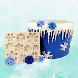 Fiocco di Neve. Stampo in Silicone con 10 Fiocchi