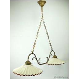 Lampadario 2 luci ceramica l2r2010