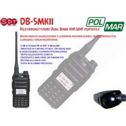 POLMAR DB-5MKII DUAL BAND VHF/UHF 5,5W IN VHF, 4,5W IN UHF