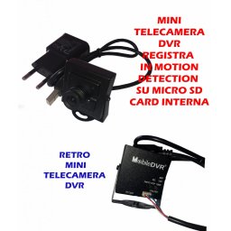 Mini Telecamera Professionale con DVR SD Card Motion Detection Integrato