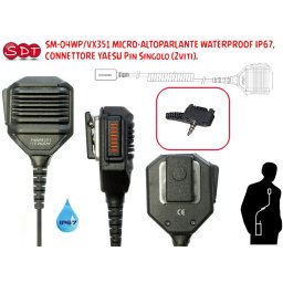 SM-04WP/VX351 MICRO-ALTOPARLANTE WATERPROOF IP67, CONNETTORE YAESU Pin Singolo (2viti).