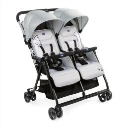 > Passeggino Gemellare Chicco Ohlalà Twin Silver Cat