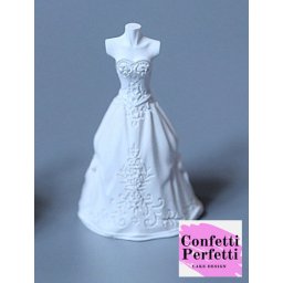 Abito da Sposa moderno. Stampo in silicone anche per Candele