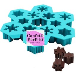 Fiocco di Neve in 12 forme. Stampo in silicone