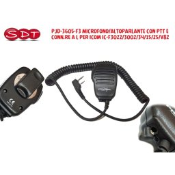 PJD-3605F3 MICROFONO ALTOPARLANTE CON PTT E CONN.RE A L PER ICOM