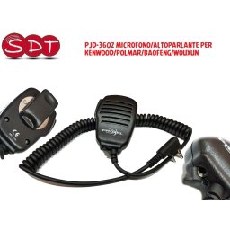 PJD-3602 MICROFONO-ALTOPARLANTE PER KENWOOD, POLMAR, BAOFENG, WOUXUN
