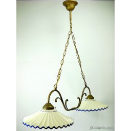 Lampadario 2 luci ceramica l2r2011