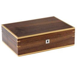 Custodia 10 orologi in legno bicolor finitura noce chiaro