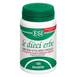 ESI Le Dieci Erbe Integratore Alimentare 100 Tavolette Regolarità Intestinale