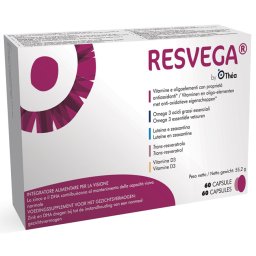 Lab.Thea Resvega Integratore Alimentare Omega 3 Luteina Vitamine C E D3 60 Capsule