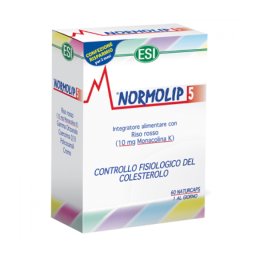 Normolip 5 ESI Integratore Colesterolo Riso Rosso Monacoline Senza Glutine - 60 Capsule