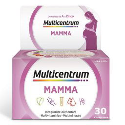 Multicentrum Mamma Integratore Multivitaminico e Multiminerale con Acido Folico per la Gravidanza – 30 Compresse