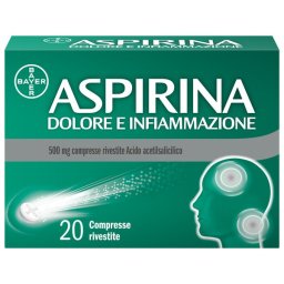 Aspirina 500 mg 20 compresse per dolore e infiammazione