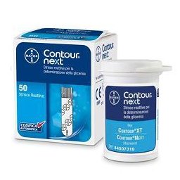 Contour Next Strisce Glicemia 50 Test Bayer Compatibili Misurazione Dispositivo Medico