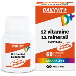 Massigen Dailyvit+ Integratore Multivitaminico 12 Vitamine 11 Minerali 60 Compresse