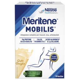 Meritene Mobilis Vaniglia Integratore per Muscoli Ossa e Articolazioni - 10 Bustine