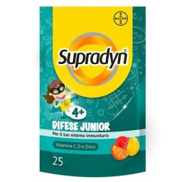 Supradyn Difese Junior, Integratore per Difese Immunitarie Bambini, con Vitamina C, D e Zinco, 25 Caramelle Gommose