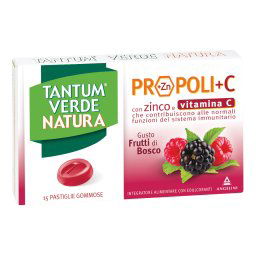 Tantum Verde Natura 15 Pastiglie Propoli+C Frutti Di Bosco
