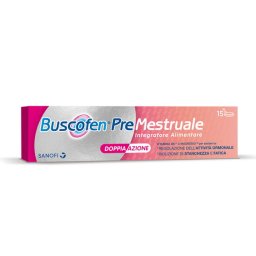 Buscofen Premestruale Integratore Alimentare, Magnesio, Vitamina B6, Vitamina E, Calcio, per i Giorni Prima Del Ciclo, 15 Compresse Effervescenti