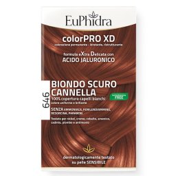 Euphidra Colorpro Gel Colorante Capelli Xd 646 Cannella 50 Ml In Flacone + Attivante + Balsamo + Guanti