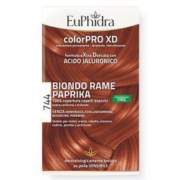 Euphidra Colorpro Gel Colorante Capelli Xd 744 Paprika 50 Ml In Flacone + Attivante + Balsamo + Guanti