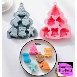 Stampo grande Albero di Natale con 7 forme