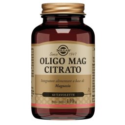 SOLGAR Oligo Mag Citrato Magnesio 60 Tavolette Integratore Alimentare