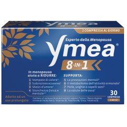 Ymea 8IN1 Integratore Menopausa 30 Compresse Vegano Senza Glutine e Lattosio