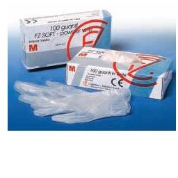 GUANTO IN VINILE SOFT MISURA MEDIA PER ESPLORAZIONI ESAMINAZIONI TERAPIA E LABORATORIO MASSIMO COMFORT ED ELEVATA SENSIBILITA' T