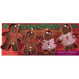 Famiglia Gingerbread Natale. Set di 4 Stampi