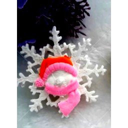 Grande Fiocco di neve con Babbo Natale. Stampo silicone