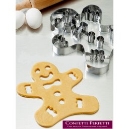 Grande stampo Gingerbread di 21 cm. Natale. Omino Pan di Zenzero. Stampo in acciaio inox